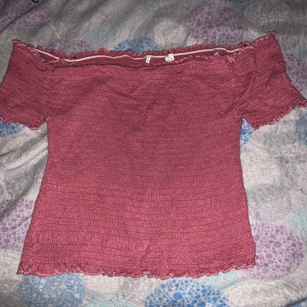 Pink off shoulder top